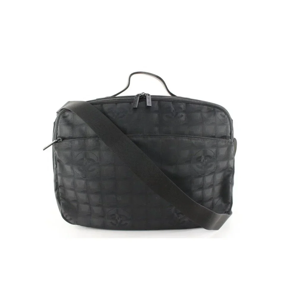 Chanel Black New Line Suitcase Messenger Carry-On 8CAS0419